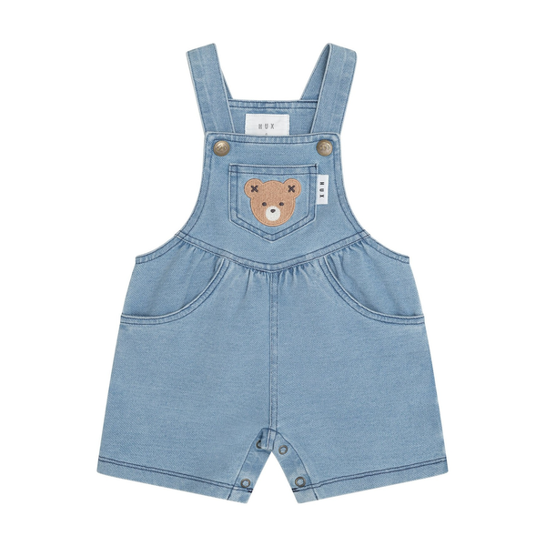 Huxbaby Huxbear Knit Denim Short Overalls