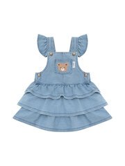 Huxbaby Huxbear Knit Denim Frill Pinafore-dresses-and-skirts-Bambini