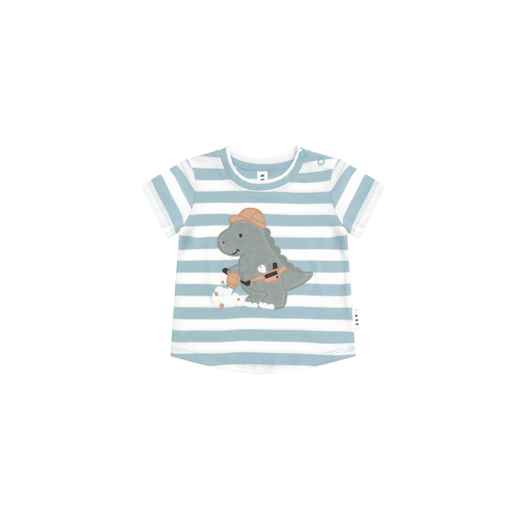 Huxbaby Construction Dino Stripe T-Shirt