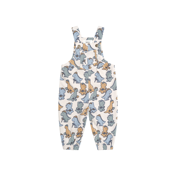 Huxbaby Construction Dinos Overalls