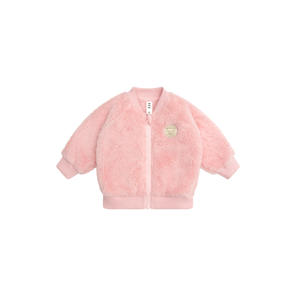 Huxbaby Unicorn Heart Faux Fur Jacket