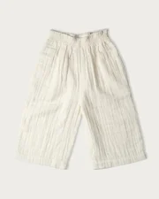 Babu Muslin Frankie Wide Leg Pant-girl-Bambini