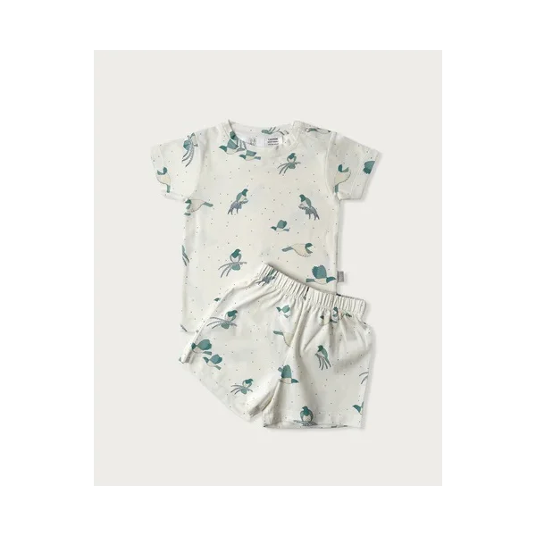 Babu Organic Cotton Short Sleeve PJ Native Forest
