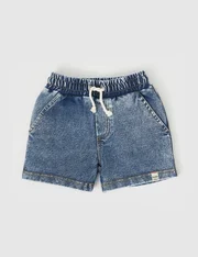 Goldie + Ace Noah French Terry Denim Look Short-pants-and-shorts-Bambini