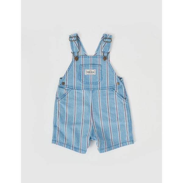 Goldie + Ace Burton Classic Stripe Denim Overalls
