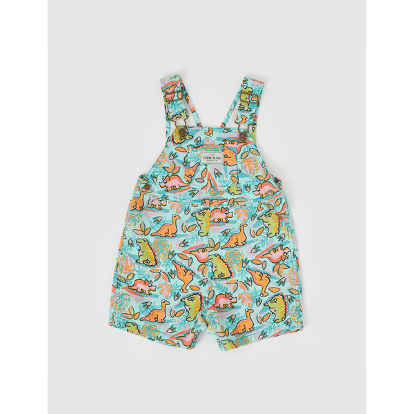 Goldie + Ace Burton Dino Jungle Denim Overalls