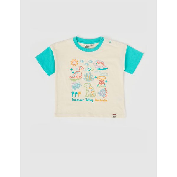 Goldie + Ace Dinosaur Valley Puff Print T-Shirt