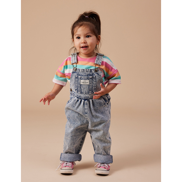 Goldie + Ace Austin Vintage Washed Denim Overalls