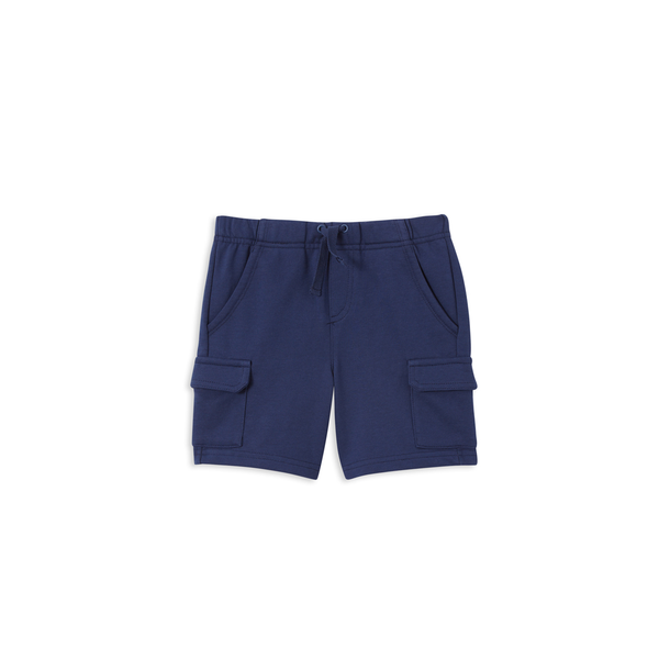 Milky Navy Fleece Cargo Short