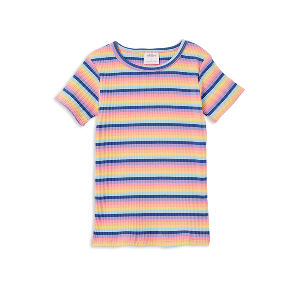 Milky Multi Stripe Rib Tee