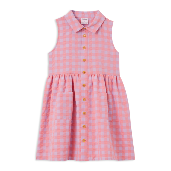 Milky Check Dress