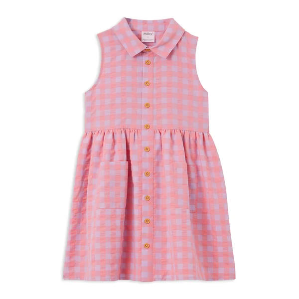 Milky Check Dress