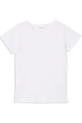 Milky White Rib Tee-tops-Bambini