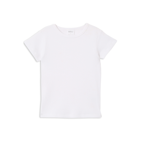 Milky White Rib Tee