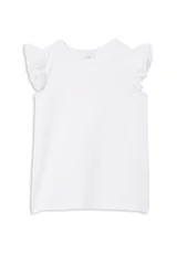 Milky White Detail Tee-tops-Bambini