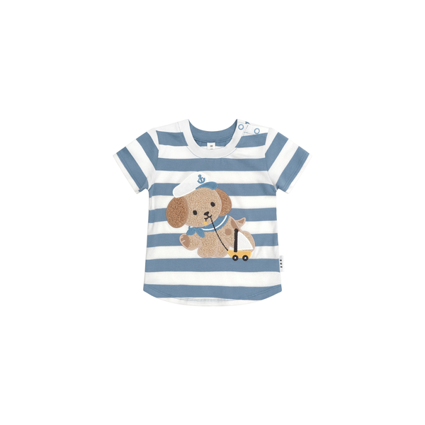 Huxbaby Sailor Pup Stripe T-Shirt