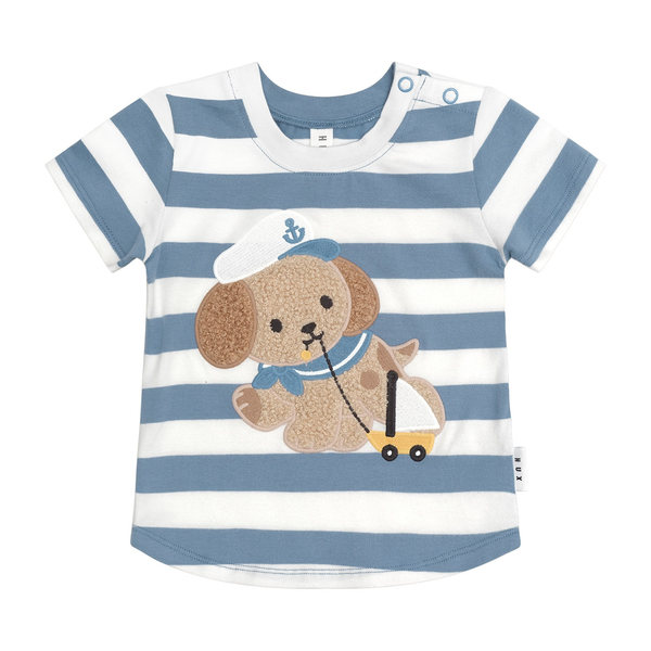Huxbaby Sailor Pup Stripe T-Shirt