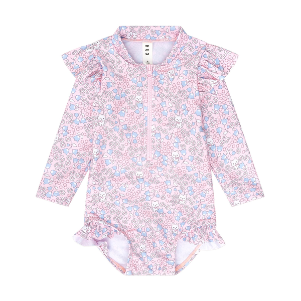 Huxbaby Bluebell Floral Zip Swimsuit