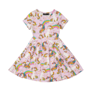 Rock Your Kid Unicorn Rainbow Waisted Dress-dresses-and-skirts-Bambini
