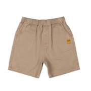 Rock Your Kid Taupe Wash Denim Short-pants-and-shorts-Bambini