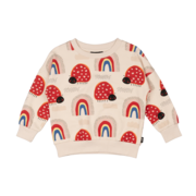 Rock Your Kid Love Bug Rainbow Sweatshirt-tops-Bambini