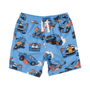 Rock Your Kid Blue Car Boardshort-swimwear-Bambini
