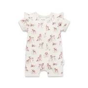 Aster & Oak Fawn Meadow Zip Romper-bodysuits-and-rompers-Bambini