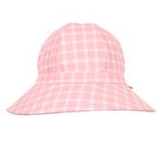 Acorn Pink Gingham Wide Brim Swim Hat-hats-and-sunglasses-Bambini