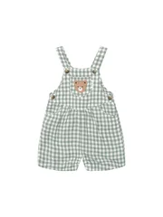 Huxbaby Huxbear Check Short Overall-pants-and-shorts-Bambini