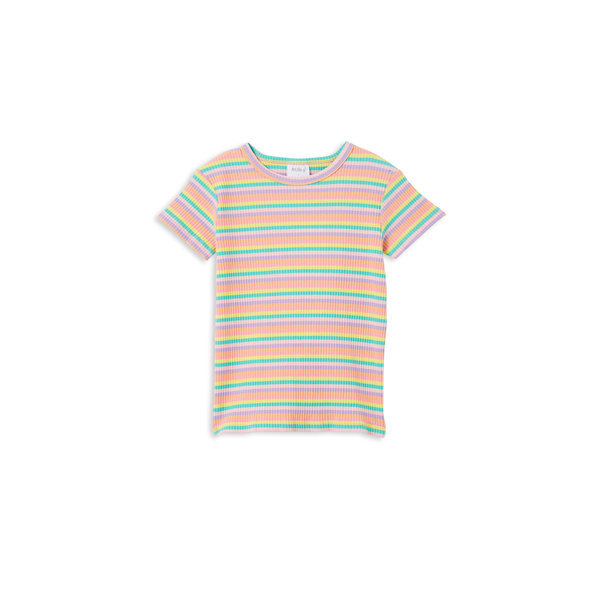 Milky Stripe Rib Tee