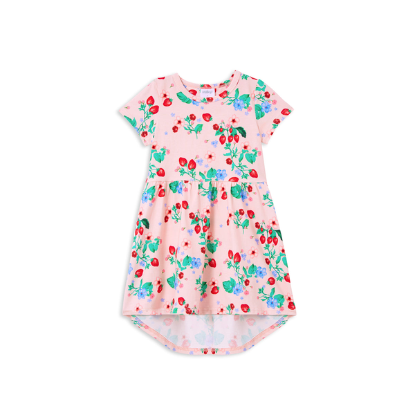 Milky Very Berry Hi-Lo Dress