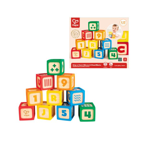 Hape 10pc Grip-n-Stack Smart Start Blocks