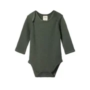 Nature Baby Merino LS Pointelle Bodysuit-bodysuits-and-rompers-Bambini