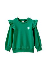 Milky Spring Green Detail Sweat-tops-Bambini