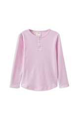 Milky Pink Stripe Henley-tops-Bambini