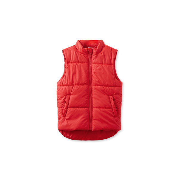 Milky Red Crush Puffer Vest