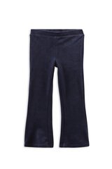 Milky Navy Velour Flares-pants-and-shorts-Bambini