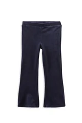 Milky Navy Velour Flares-pants-and-shorts-Bambini