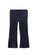 Milky Navy Velour Flares