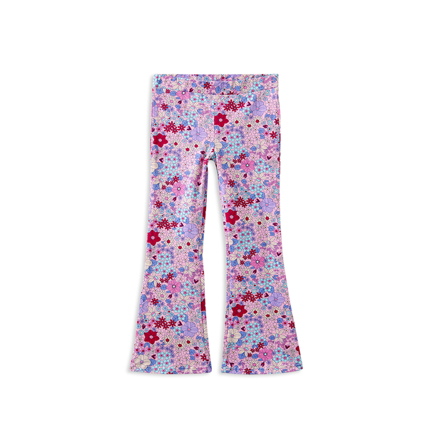 Milky Lilac Bloom Flared Legging