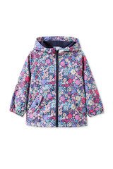 Milky Navy Bloom Rain Jacket-rainwear-Bambini
