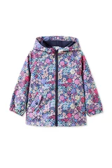 Milky Navy Bloom Rain Jacket-rainwear-Bambini