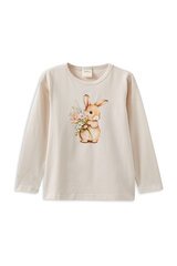 Milky Bunny Bouquet Tee-tops-Bambini