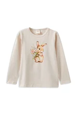 Milky Bunny Bouquet Tee-tops-Bambini