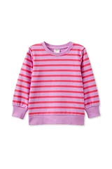 Milky Raspberry Stripe Sweat-tops-Bambini