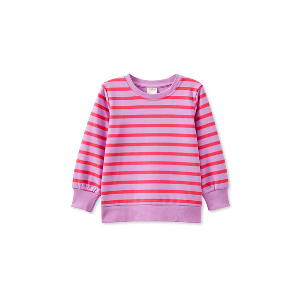 Milky Raspberry Stripe Sweat