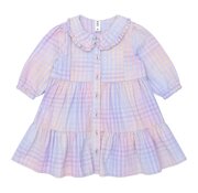 Huxbaby Rainbow Check LS Frill Dress-dresses-and-skirts-Bambini