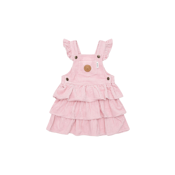Huxbaby Cord Tiered Overall Dress