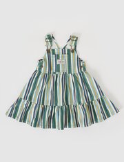 Goldie + Ace Evergreen Stripe Tully Tiered Pinafore Dress-dresses-and-skirts-Bambini