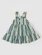 Goldie + Ace Evergreen Stripe Tully Tiered Pinafore Dress